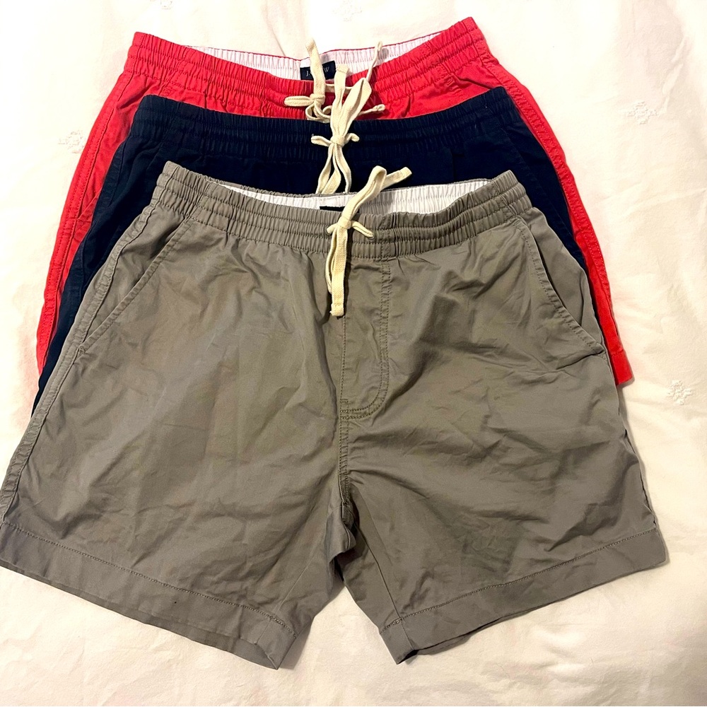 3 pair JCrew 6in dock shorts